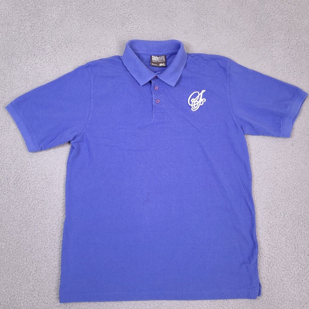 Vintage Southpole Polo Shirt Mens‎ XL Blue 100% Cotton Embroidered